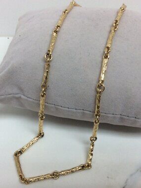 14kt Real Solid Yellow Gold Bar Chain Necklace 20"   2.5mm  25.50grams